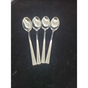 4 Place Oval‎ Soup Spoons Food Network Brand Stainless China 8"
